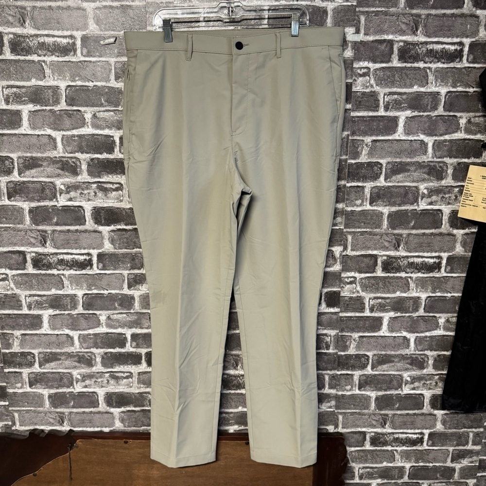 NWT Banana Republic Flat Front Pants Stretch Slim Fit tan dress pant